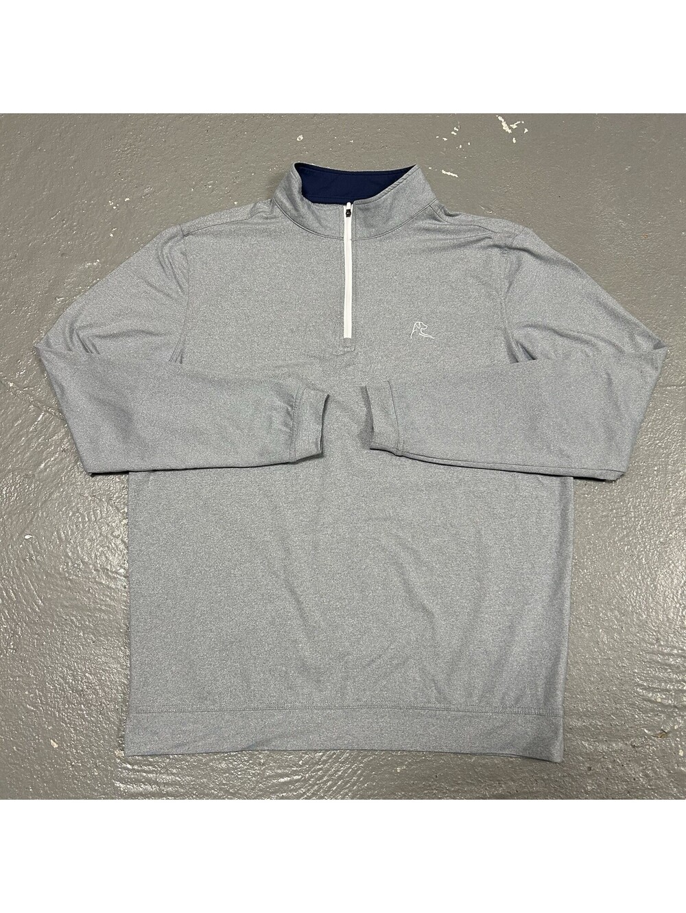 Rhoback Mens Performance Quarter Zip Grey Sweatshirt Size M